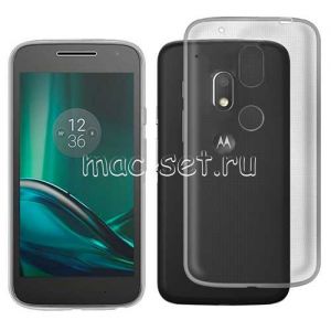 Чехол-накладка силиконовый для Motorola Moto G4 Play (серый 0.3мм)
