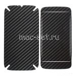 Виниловая наклейка "карбон" для Motorola Moto G / G Dual SIM [комплект] (черная)