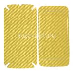 Виниловая наклейка "карбон" для Motorola Moto G / G Dual SIM [комплект] (золотистая)