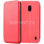 Чехол-книжка кожаный для Nokia 2.2 (красный) Fashion Case