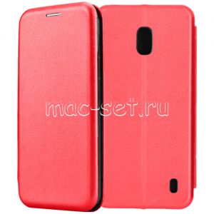 Чехол-книжка кожаный для Nokia 2.2 (красный) Fashion Case