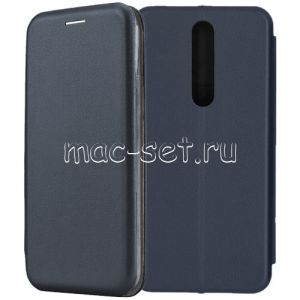 Чехол-книжка кожаный для Nokia 3.1 Plus (синий) Fashion Case