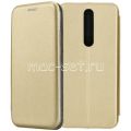 Чехол-книжка кожаный для Nokia 3.1 Plus (золотистый) Fashion Case