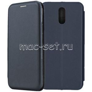 Чехол-книжка кожаный для Nokia 3.2 (синий) Fashion Case