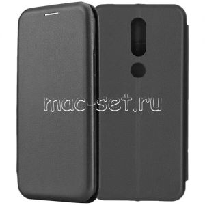 Чехол-книжка кожаный для Nokia 4.2 (черный) Fashion Case