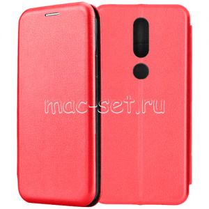 Чехол-книжка кожаный для Nokia 4.2 (красный) Fashion Case