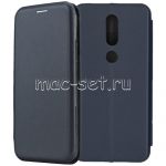 Чехол-книжка кожаный для Nokia 4.2 (синий) Fashion Case