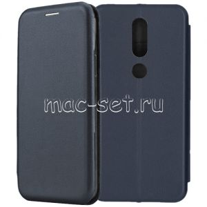 Чехол-книжка кожаный для Nokia 4.2 (синий) Fashion Case