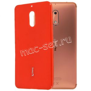 Чехол-накладка силиконовый для Nokia 6 (красный) Cherry