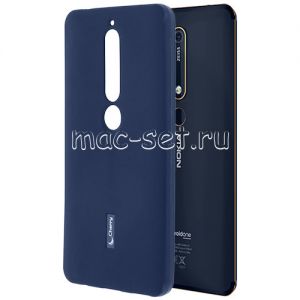 Чехол-накладка силиконовый для Nokia 6.1 (синий) Cherry