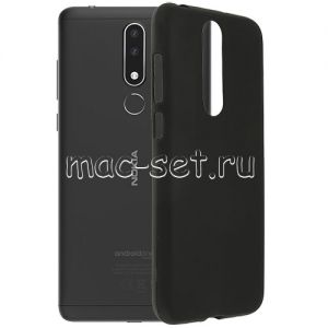 Чехол-накладка силиконовый для Nokia 3.1 Plus (черный 1.2мм)