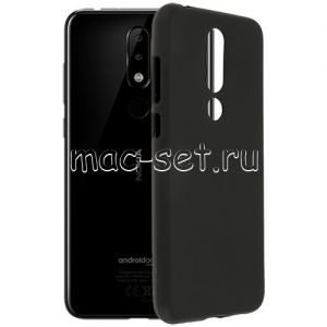 Чехол-накладка силиконовый для Nokia 5.1 Plus (черный 1.2мм)