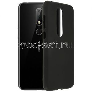 Чехол-накладка силиконовый для Nokia 6.1 Plus (черный 1.2мм)