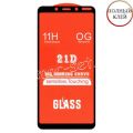 Защитное стекло для Nokia 3.1 Plus [клеится на весь экран] 21D (черное)