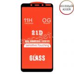 Защитное стекло для Nokia 3.1 Plus [клеится на весь экран] 21D (черное)