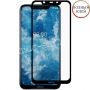 Защитное стекло для Nokia 8.1 [клеится на весь экран] 21D (черное)