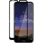 Защитное стекло для Nokia 2.2 [на весь экран] (черное)