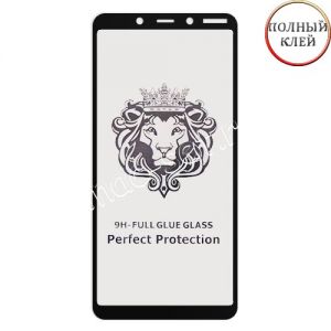 Защитное стекло для Nokia 3.1 Plus [клеится на весь экран] Premium (черное)