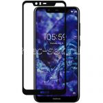 Защитное стекло для Nokia 5.1 Plus [на весь экран] (черное)