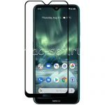 Защитное стекло для Nokia 7.2 [на весь экран] (черное)
