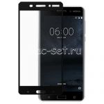 Защитное стекло для Nokia 6 [на весь экран] (черное)