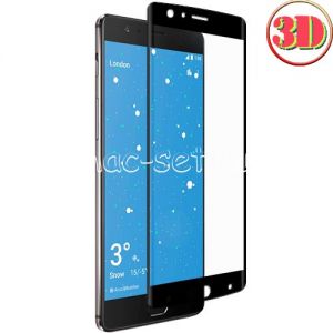 Защитное стекло 3D для OnePlus 3 / 3T [изогнутое на весь экран] (черное)
