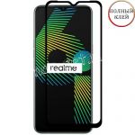 Защитное стекло для Realme 6i [клеится на весь экран] Red Line (черное)