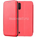 Чехол-книжка кожаный для Samsung Galaxy A01 A015 (красный) Fashion Case