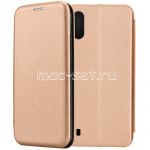 Чехол-книжка кожаный для Samsung Galaxy A01 A015 (розовый) Fashion Case