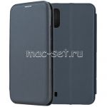 Чехол-книжка кожаный для Samsung Galaxy A01 A015 (синий) Fashion Case