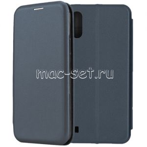 Чехол-книжка кожаный для Samsung Galaxy A01 A015 (синий) Fashion Case