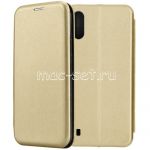 Чехол-книжка кожаный для Samsung Galaxy A01 A015 (золотистый) Fashion Case