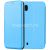 Чехол-книжка кожаный для Samsung Galaxy A10 A105 (голубой) Fashion Case