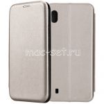 Чехол-книжка кожаный для Samsung Galaxy A10 A105 (серый) Fashion Case