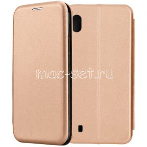 Чехол-книжка кожаный для Samsung Galaxy A10 A105 (розовый) Fashion Case