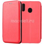 Чехол-книжка кожаный для Samsung Galaxy A20 A205 (красный) Fashion Case