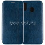 Чехол-книжка кожаный для Samsung Galaxy A30 A305 (синий) Retro Case