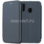 Чехол-книжка кожаный для Samsung Galaxy A20 A205 (синий) Fashion Case