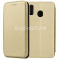 Чехол-книжка кожаный для Samsung Galaxy A30 A305 (золотистый) Fashion Case