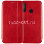 Чехол-книжка кожаный для Samsung Galaxy A20s A207 (красный) Retro Case