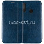 Чехол-книжка кожаный для Samsung Galaxy A20s A207 (синий) Retro Case