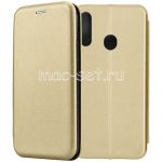 Чехол-книжка кожаный для Samsung Galaxy A20s A207 (золотистый) Fashion Case