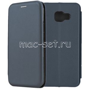 Чехол-книжка кожаный для Samsung Galaxy A3 (2016) A310 (синий) Fashion Case