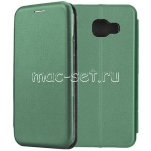 Чехол-книжка кожаный для Samsung Galaxy A3 (2016) A310 (зеленый) Fashion Case