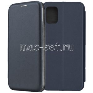 Чехол-книжка кожаный для Samsung Galaxy A31 A315 (синий) Fashion Case