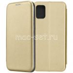 Чехол-книжка кожаный для Samsung Galaxy A31 A315 (золотистый) Fashion Case