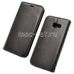 Чехол-книжка кожаный для Samsung Galaxy A3 (2017) A320 (черный) Book Case New