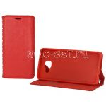 Чехол-книжка кожаный для Samsung Galaxy A3 (2016) A310 (красный) Book Case New