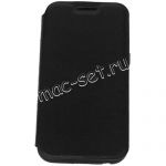 Чехол-книжка кожаный для Samsung Galaxy A3 (2017) A320 (черный) Book Case