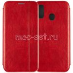 Чехол-книжка кожаный для Samsung Galaxy A40 A405 (красный) Retro Case